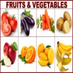 fruits and vegetables for kids android application logo